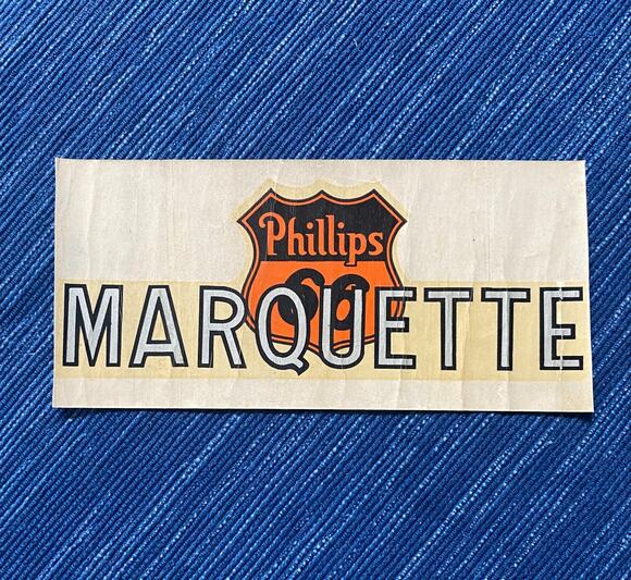 Phillips 66 Other - VTG Phillips 66 Marquette Michigan Decal Old Gas Station Oil Travel Souvenir
